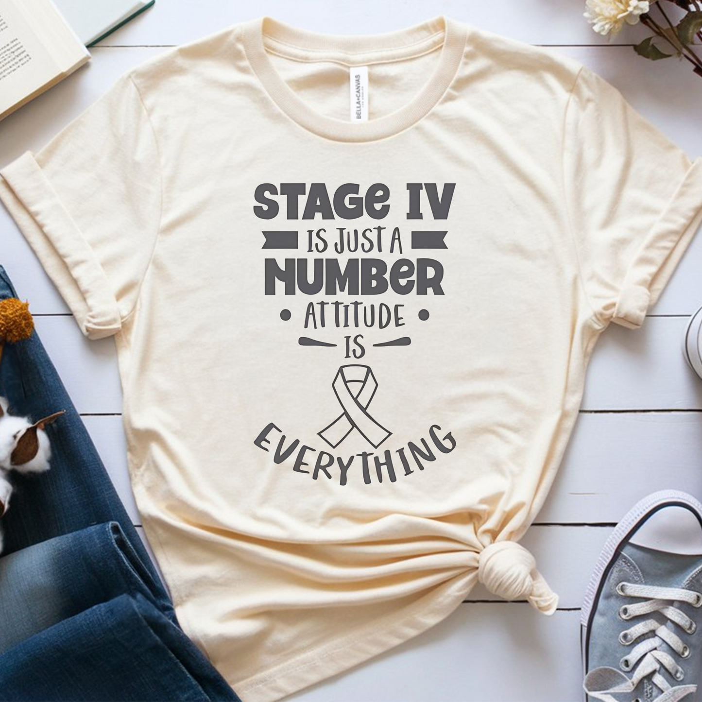 Stage IV🎗️ Cancer Support T-shirt